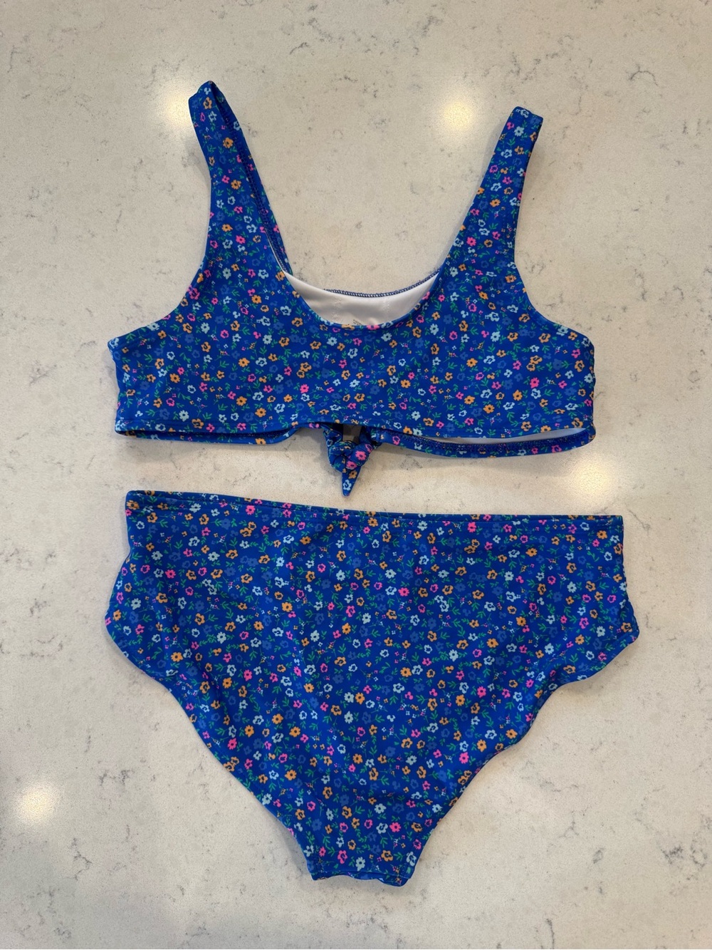 Old Navy Royal Blue Floral Bikini Set